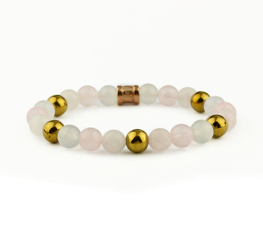 Perlenarmband Rose Matte