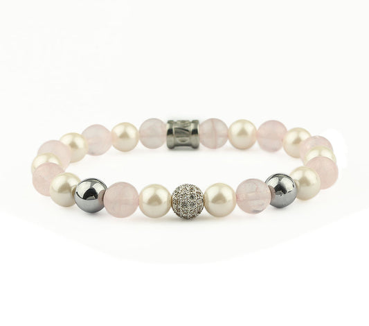 Perlenarmband Rose Glam