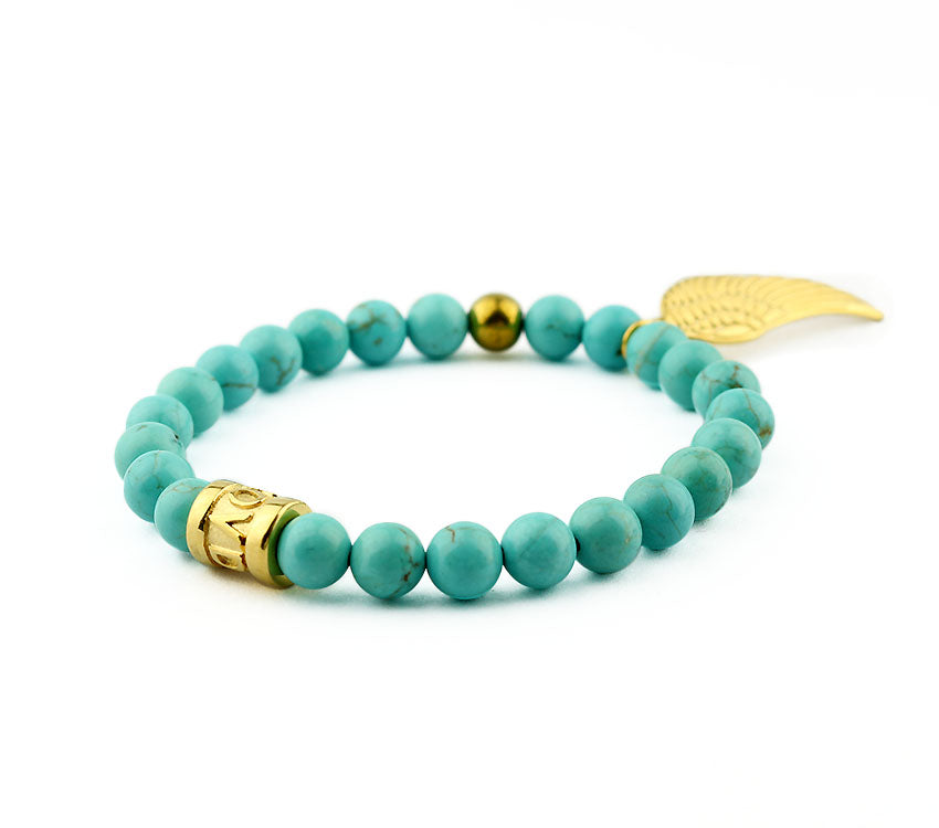 Perlenarmband Minze Wing